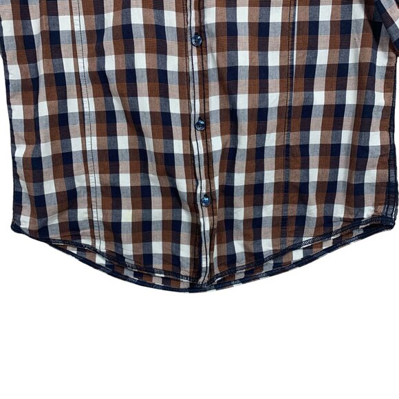 PROJEK RAW long sleeve cotton plaid shirt size medium - Picture 6 of 16
